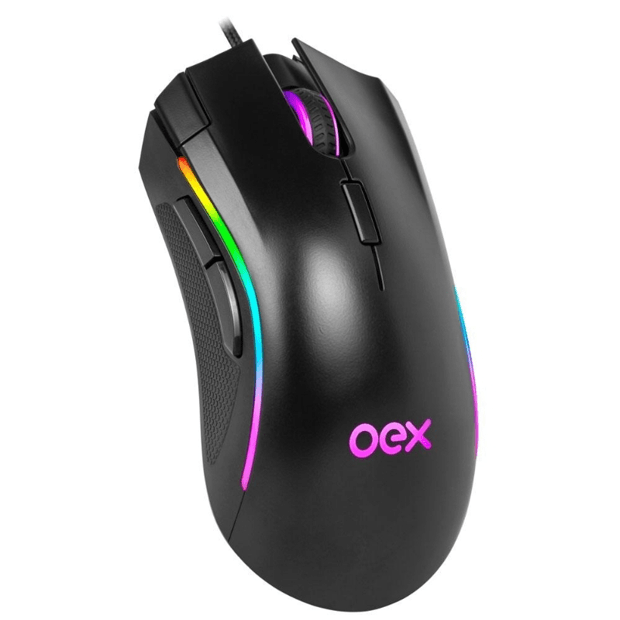 Mouse óptico 10.000DPI com LED e cores ajustáveis 7 botões Macro ...