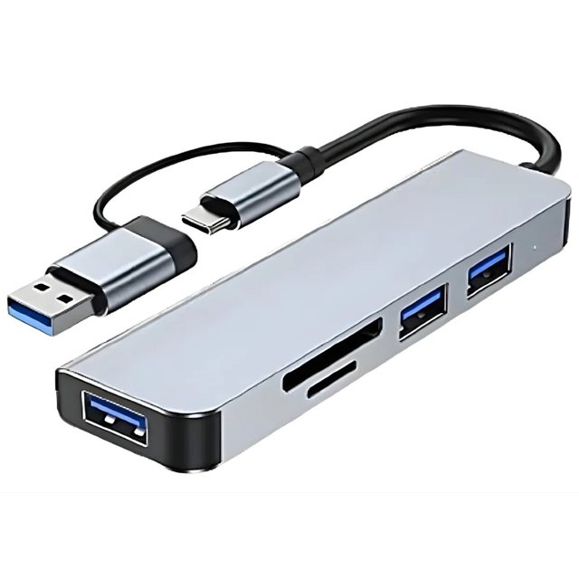 Hub Usb 3.0 E Usb Tipo C Leitor De Cartão SD Cinza - 04480 | INOVAX ...