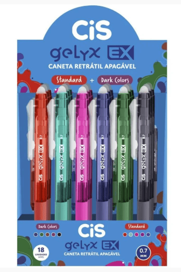 Caneta Retrátil Apagávelm Gel Gelyx Ex 0.7mm - Cis | @Mimosstori