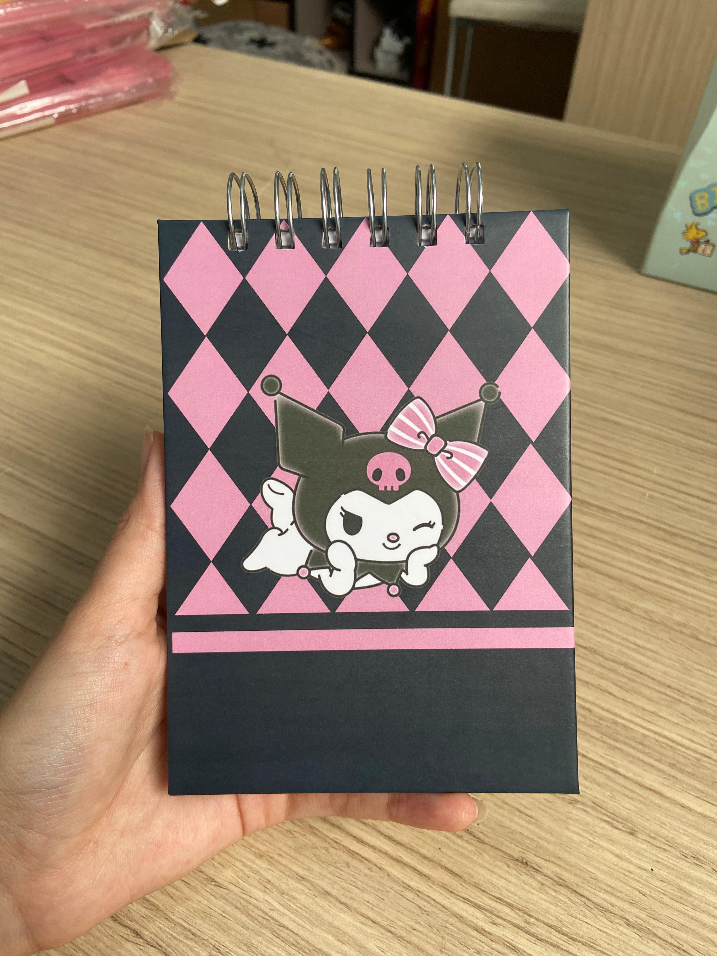 Caderneta Espiral A6 Kuromi 80 Fls - By Mimos (COM PAUTA) | @Mimosstori