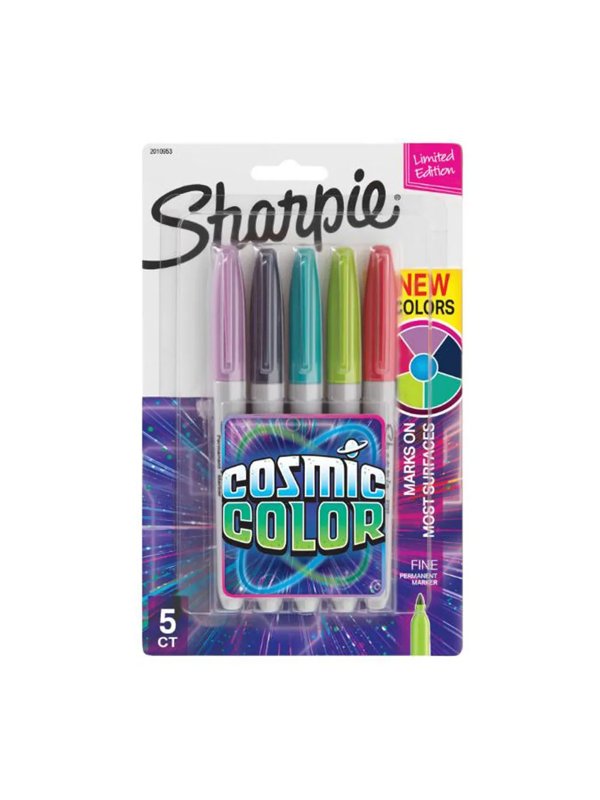 Kit 5 Marcadores Permanentes Sharpie Cosmic Colos 0.9mm - Paper Mate ...