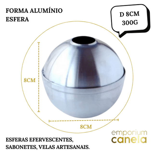 Forma Alumínio - Esfera D 8cm