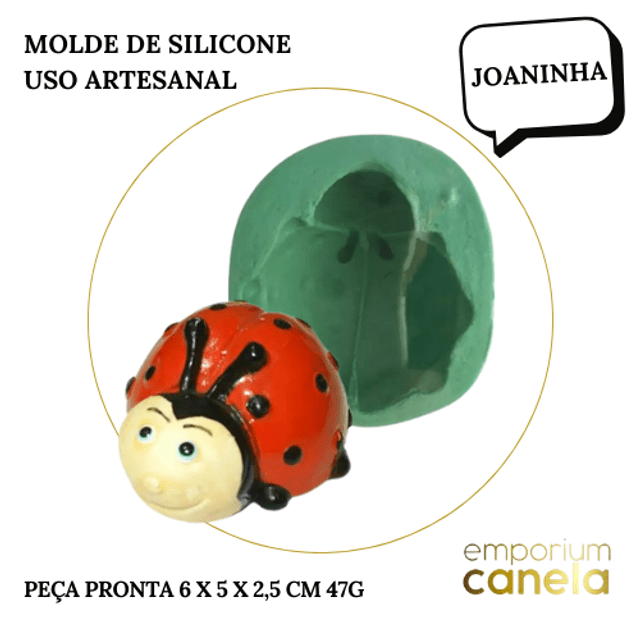 Molde de Silicone - Joaninha Sabonete S-117