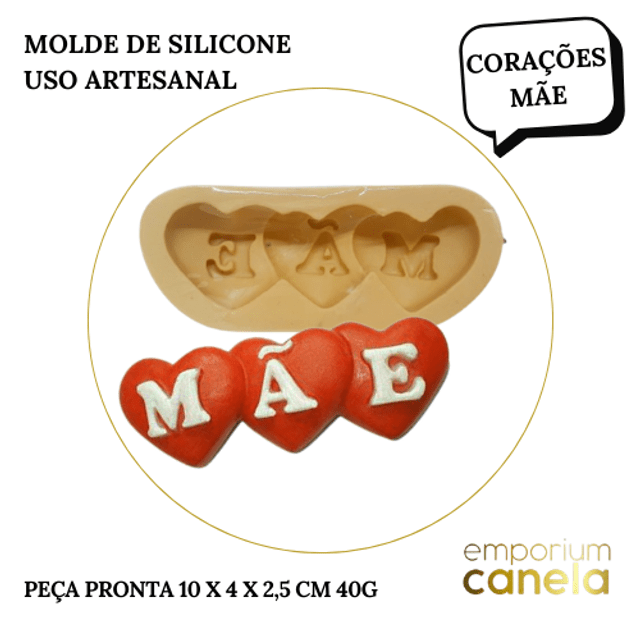 Molde de Silicone - Corações Mãe S-280