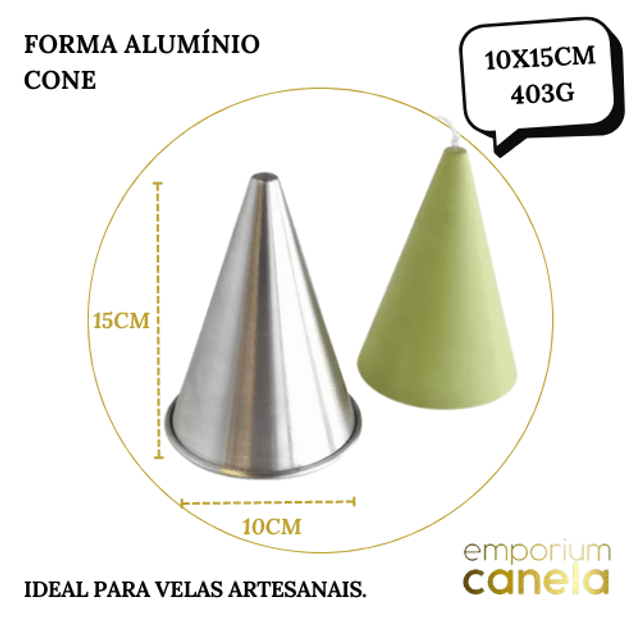 Forma Alumínio - Cone 10x15cm