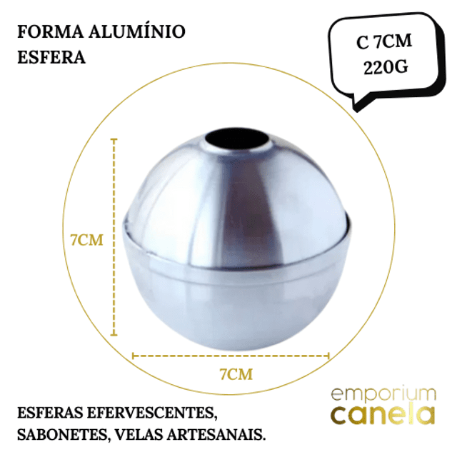 Forma Alumínio - Esfera C 7cm