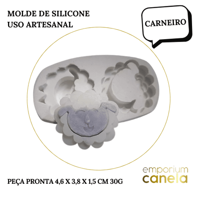 Molde de Silicone - Carneiro (encaixe) S-1492