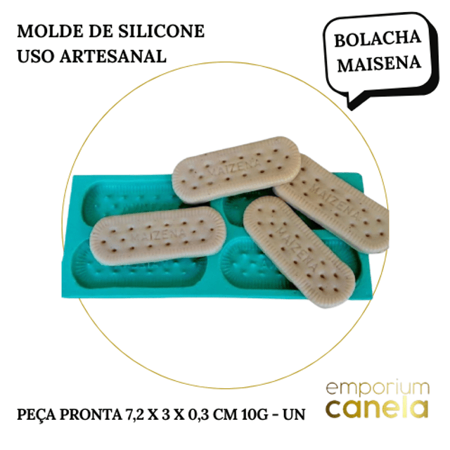 Molde de Silicone - Bolacha Maisena 4 Cavidades P-141