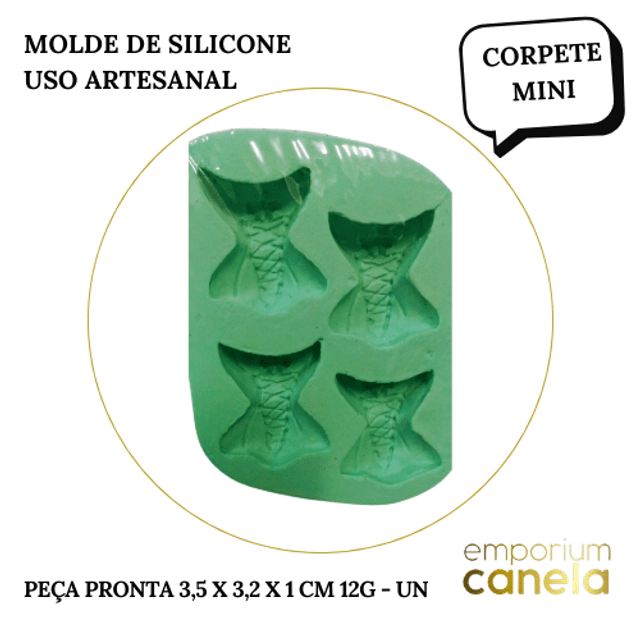 Molde de Silicone - Corpete Mini 4 Cavidades S-959