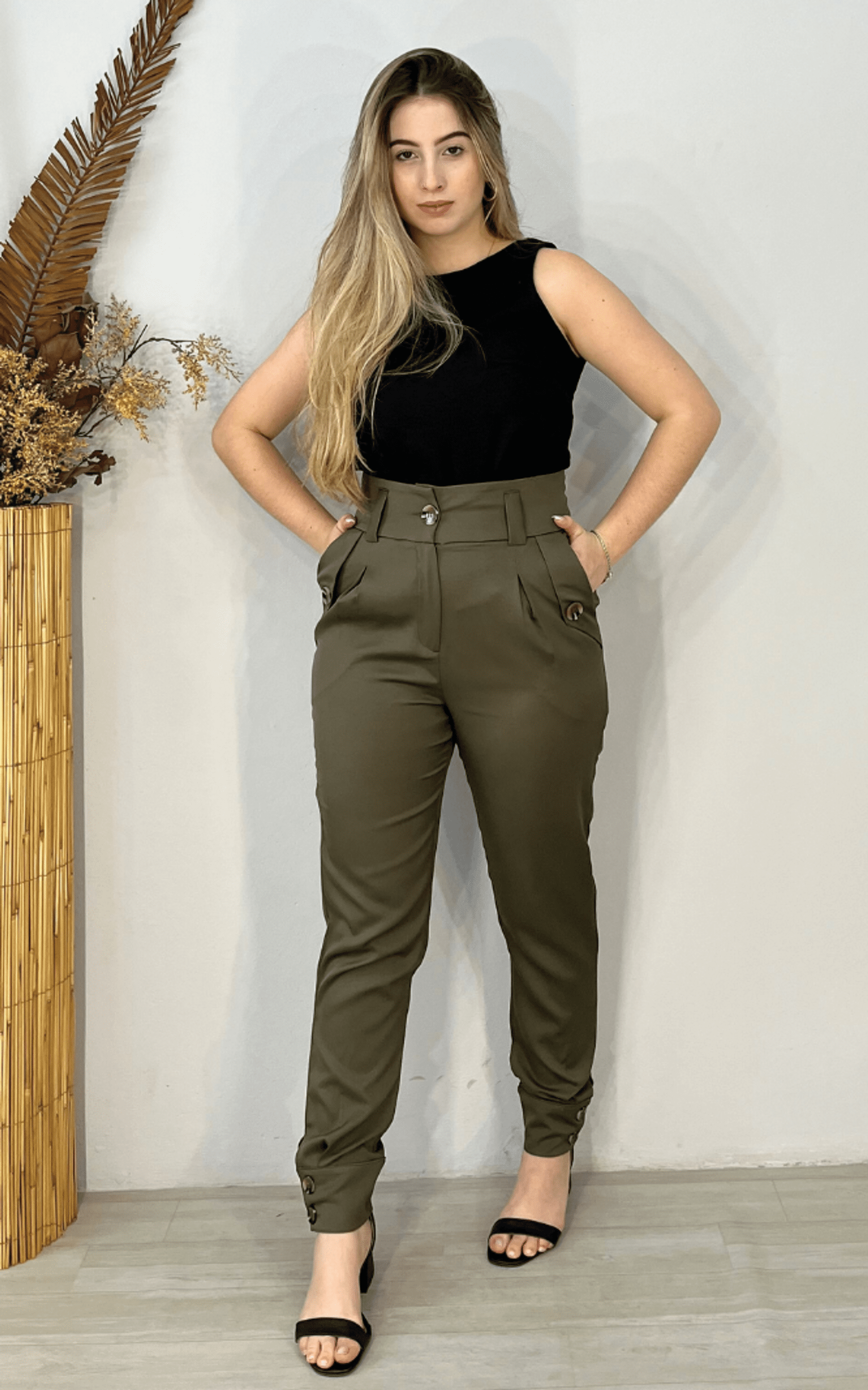 Camisa Feminina CalÇa Social Verde Musgo Feminina Calça