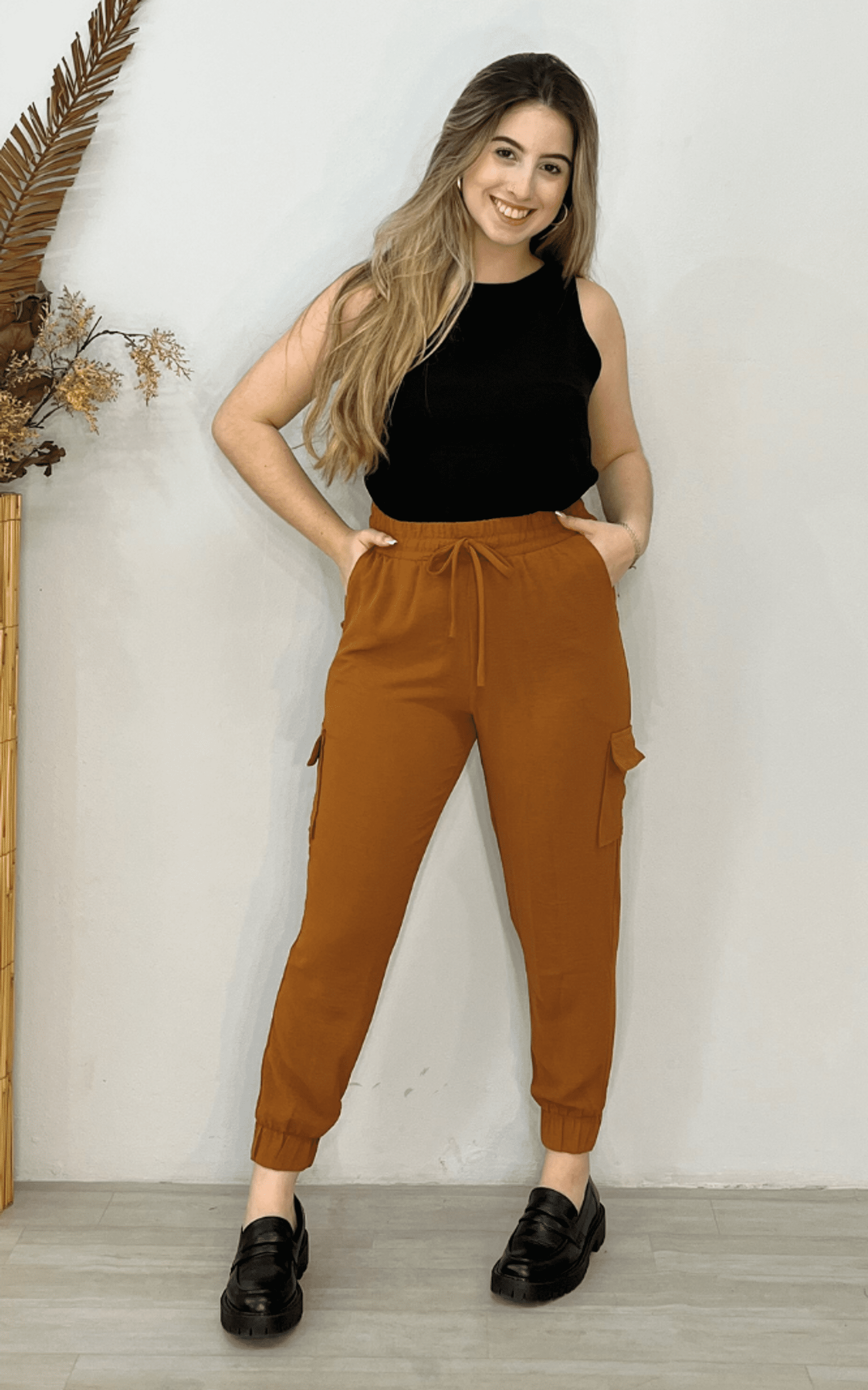Calça Jogger Feminina CalÃ§a Cor Mostarda Feminina Jogger Feminina