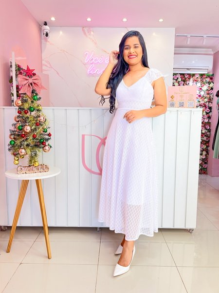 Tecido branco para 2024 vestido