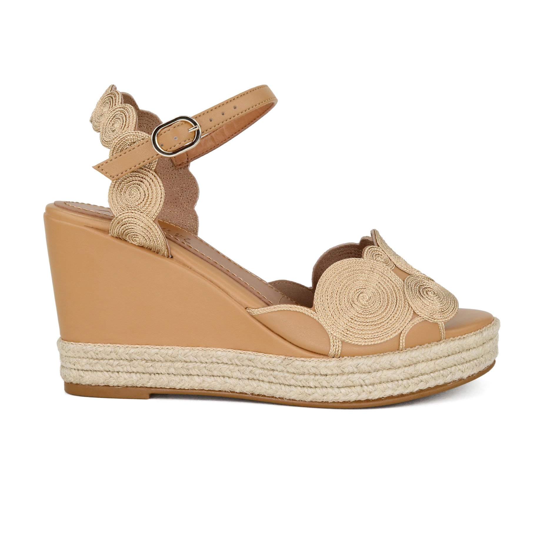 Salto Anabela SandÃ¡lia Plataforma Em Suede Vizzano Feminina