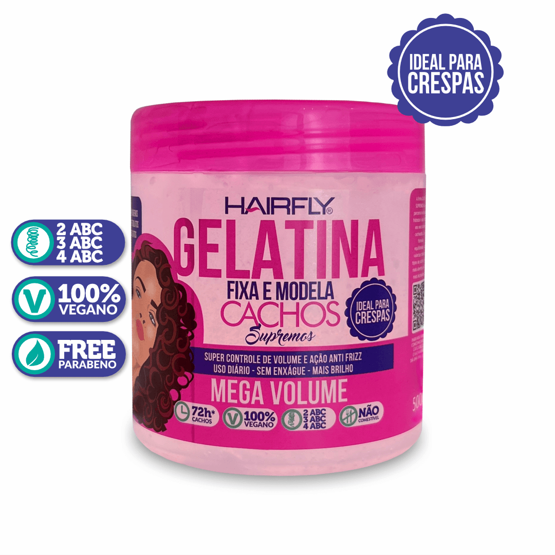 Gelatina Vegana Cachos Supremos MEGA VOLUME 500g | HairFly