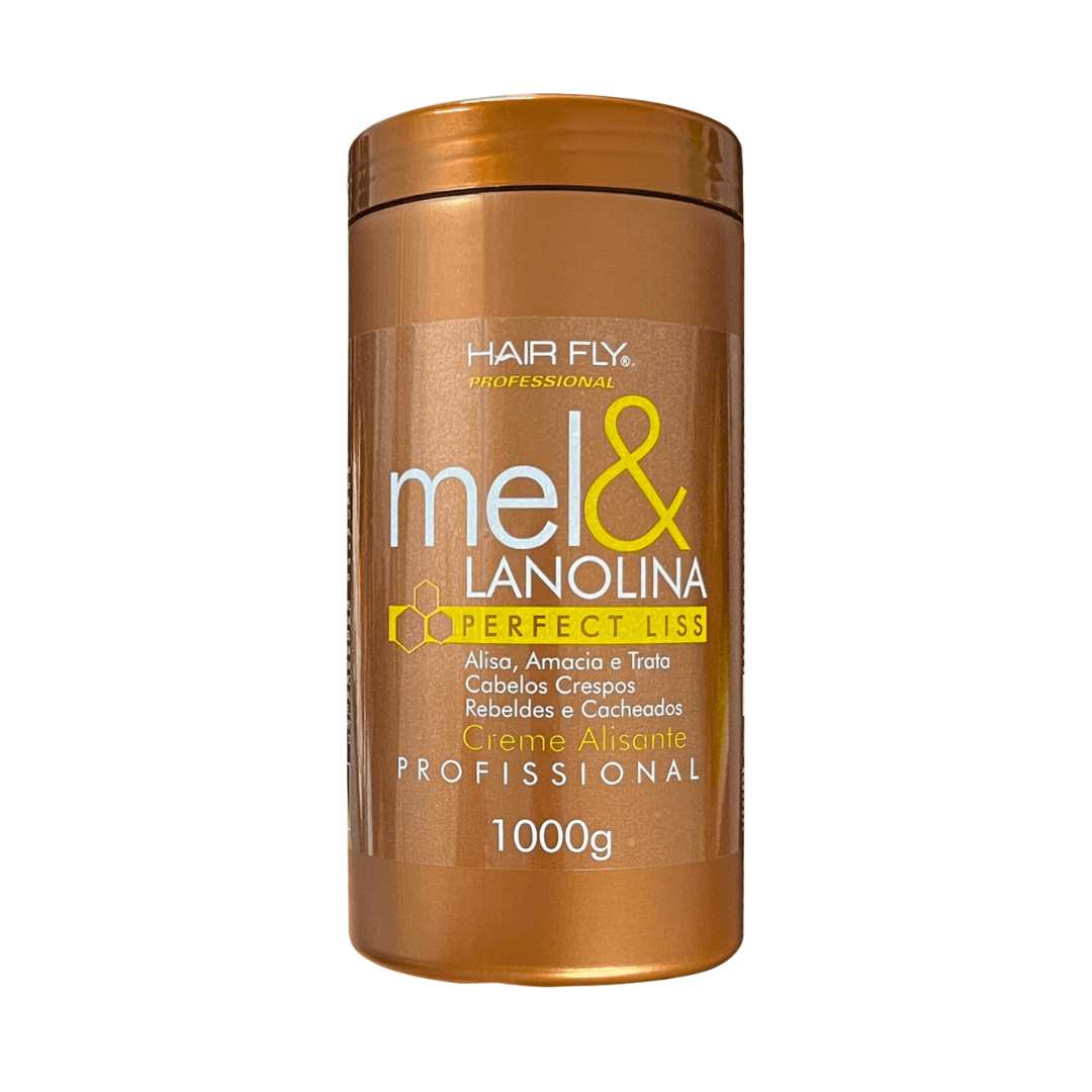 Creme Alisante Profissional Mel e Lanolina 1000g | HairFly