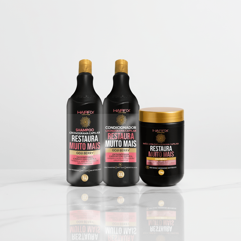 Kit Completo - Shampoo, Condicionador e Máscara Restaura Muito
