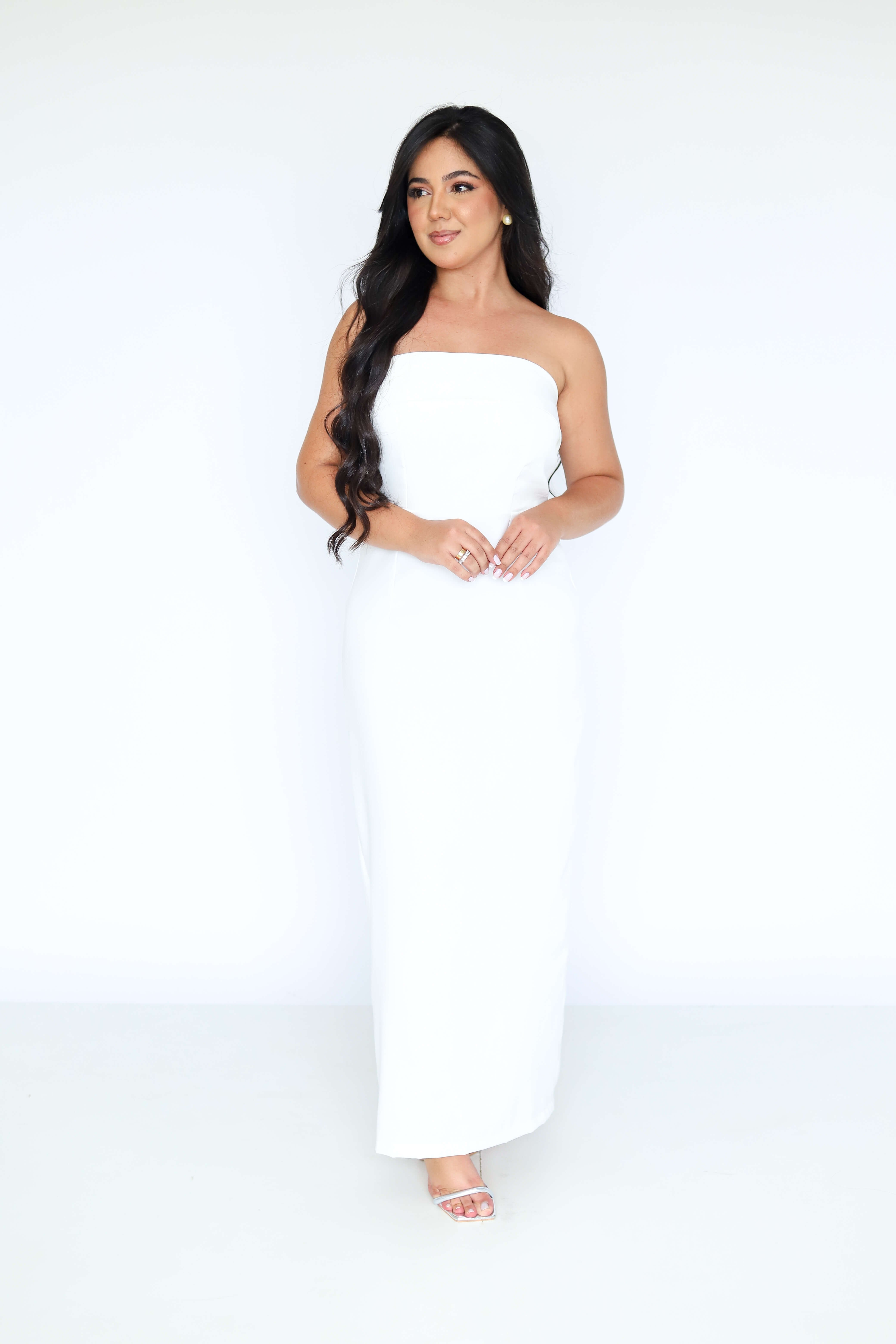 Vestido Graça Vestido Branco Maxi Midi Alfaiataria Loja Mailí
