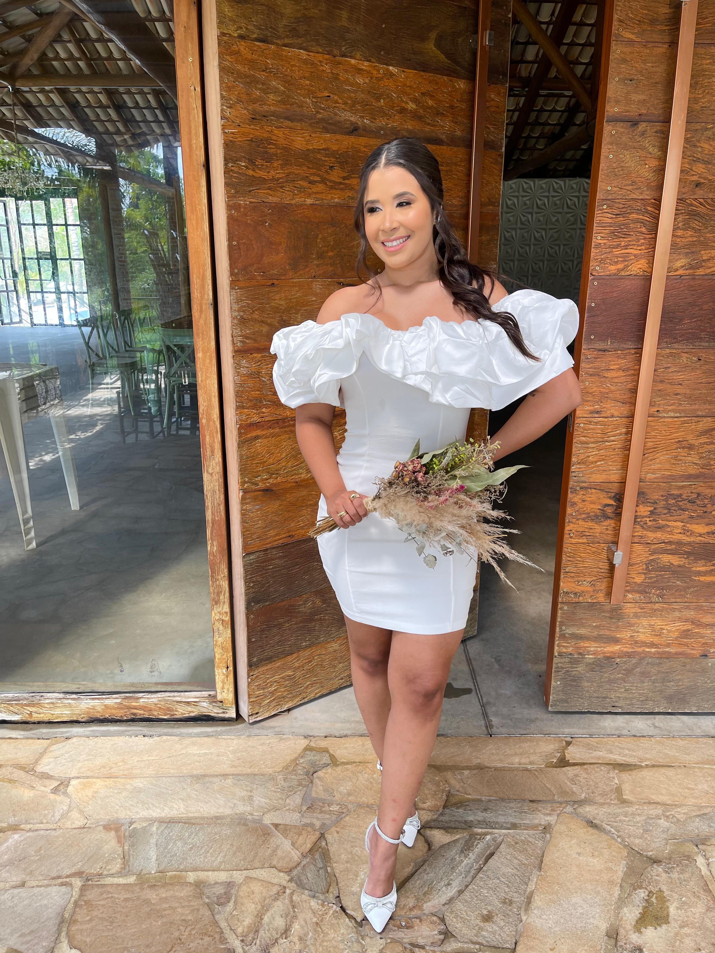 Vestido bengaline best sale branco