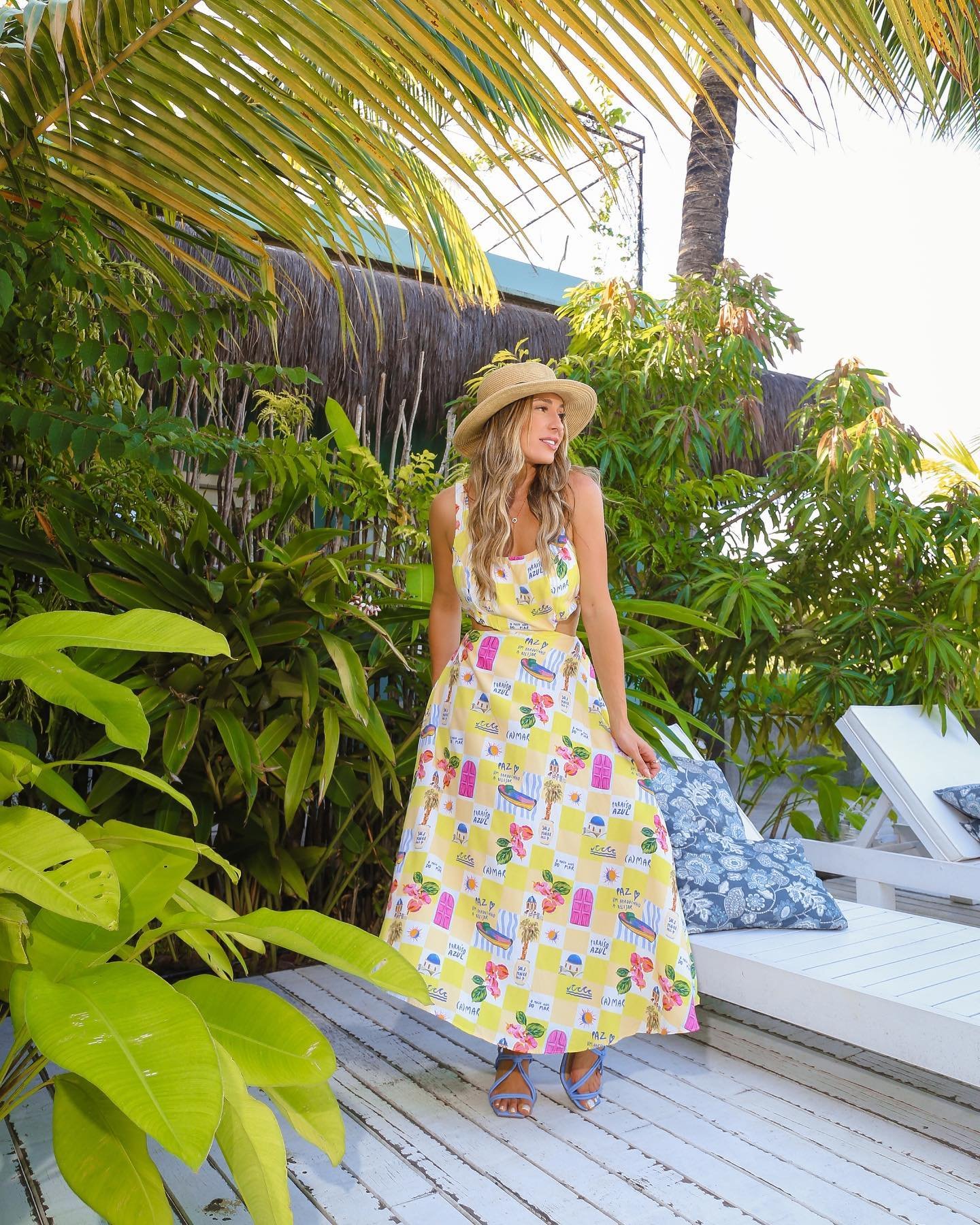 Vestido da coleção Tulum em detalhe