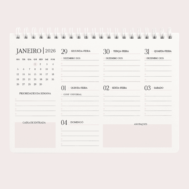 Planner Semanal - 2026 | RP Papelaria Personalizada