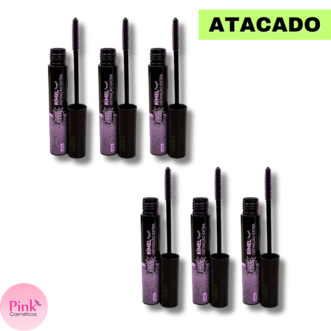 KIT RIMEL DEFINIÇÃO EXTRA A PROVA D'ÁGUA 06 UND - #SUPERPODERES | Pink