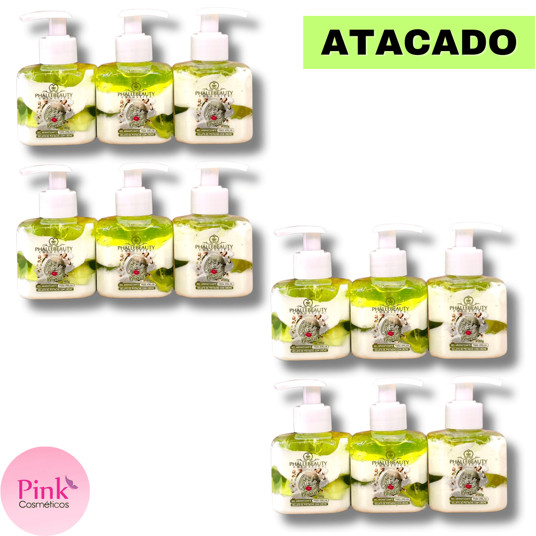BOX GEL AROMATIZANTE PARA VIRILHA GELATO DE PISTACHE COM CREME PH0884 ...