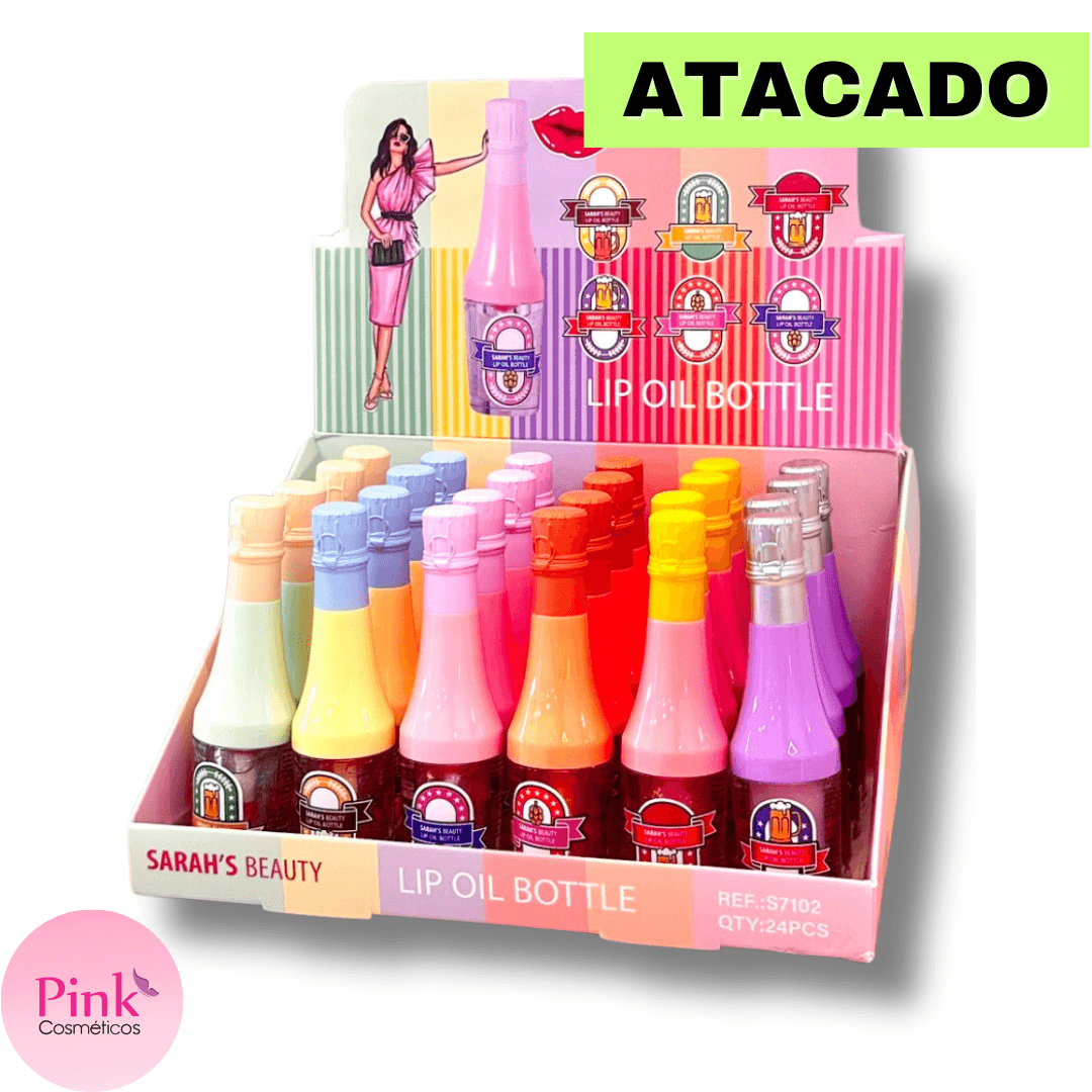 BOX LIP OIL BOTTLE S7102 24 UND - SARAH'S BEAUTY | Pink