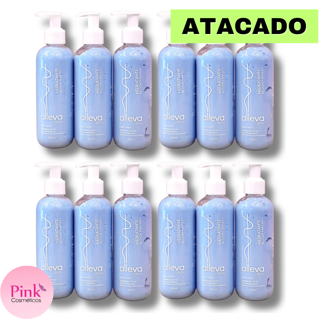 BOX HIDRATANTE CORPO E ROSTO BLOOM FANTASY AL7304 12 UND - ALLEVA | Pink