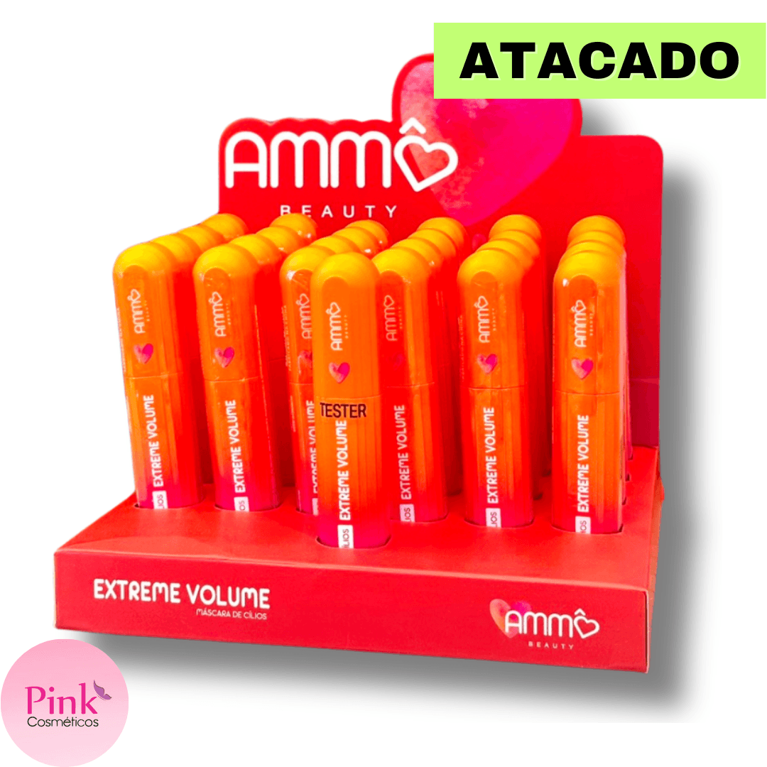BOX MÁSCARA PARA CÍLIOS EXTREME VOLUME AM0010 24 UND - AMMÔ BEAUTY | Pink