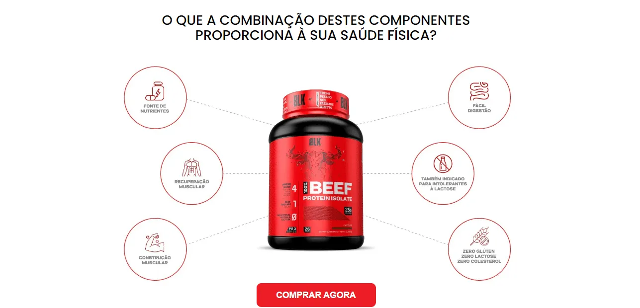 Proteina Blk Beef Protein Isolada Sabor Chocolate 900g | Capital Fitness