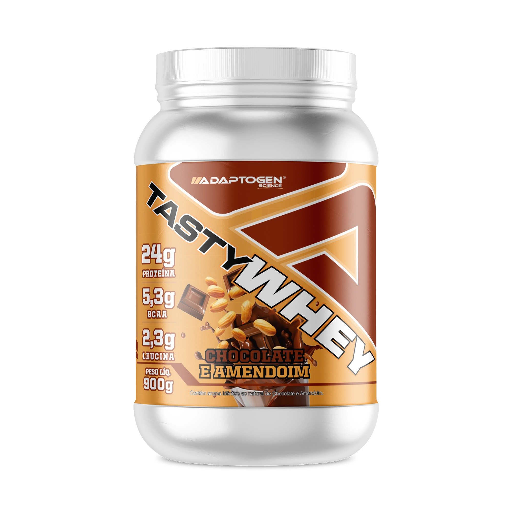 Tasty Whey 3w Adaptogen Chocolate e Amendoim 900g | Capital Fitness