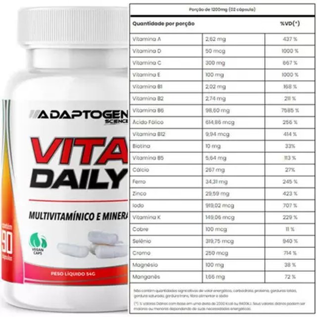 Vita Daily Adaptogen 90 Capsúlas | Capital Fitness