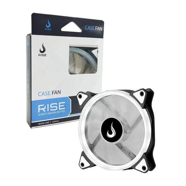Cooler FAN Rise para Gabinete, 120mm, Branco, Ligado na Fonte, Novo, Na ...