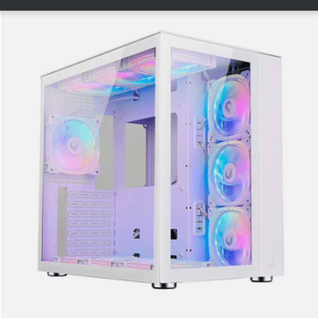 Gabinete Rise Mode Galaxy Glass Standard Branco, 10 Fans ARGB Inclusas ...