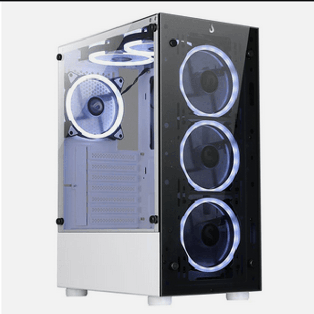 Gabinete Rise Mode Glass 06x White, Mid Tower, ARGB, ATX, Lateral e ...