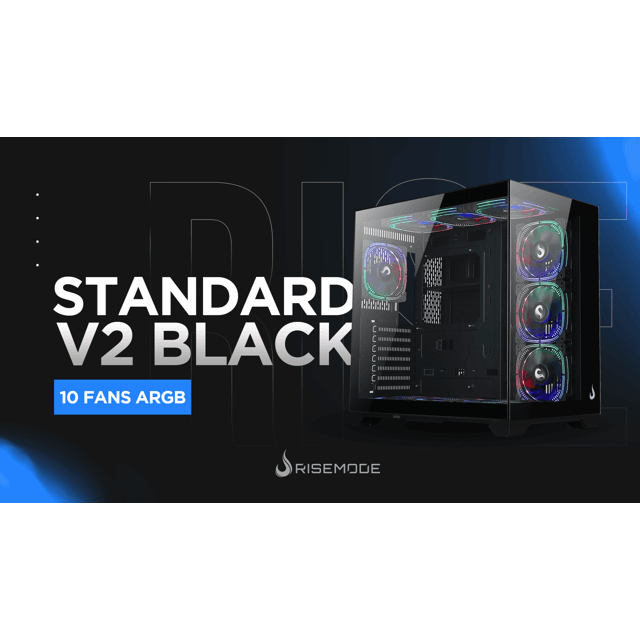 Gabinete Rise Mode Galaxy Glass Standard V2, Vidro Temperado, Com 10 ...