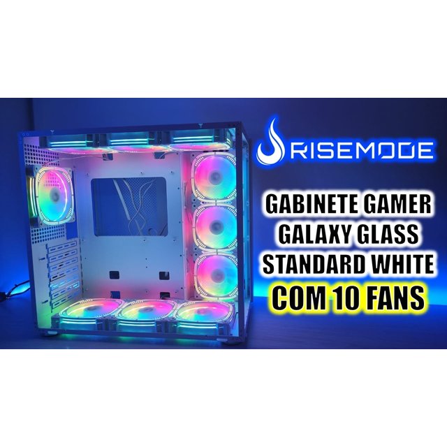Gabinete Rise Mode Galaxy Glass Standard V2, Vidro Temperado, Com 10 ...