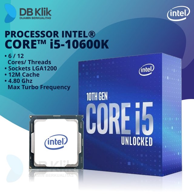 Processador Intel Core I5 10600K, 4.1 GHz (até 4.8 GHz), Cache 12MB ...