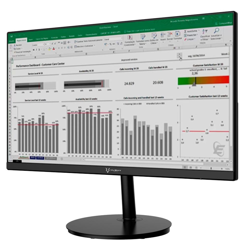 Monitor Husky 700 22 LED Full HD, 75Hz, HDMI e VGA, Ajuste de Ângulo ...