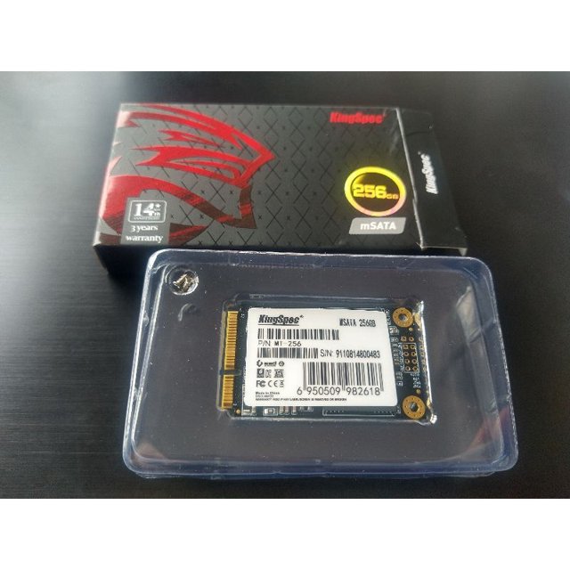 Ssd Msata Kingspec, 256 GB, até 500 MB/s, NOVO. | Infotec