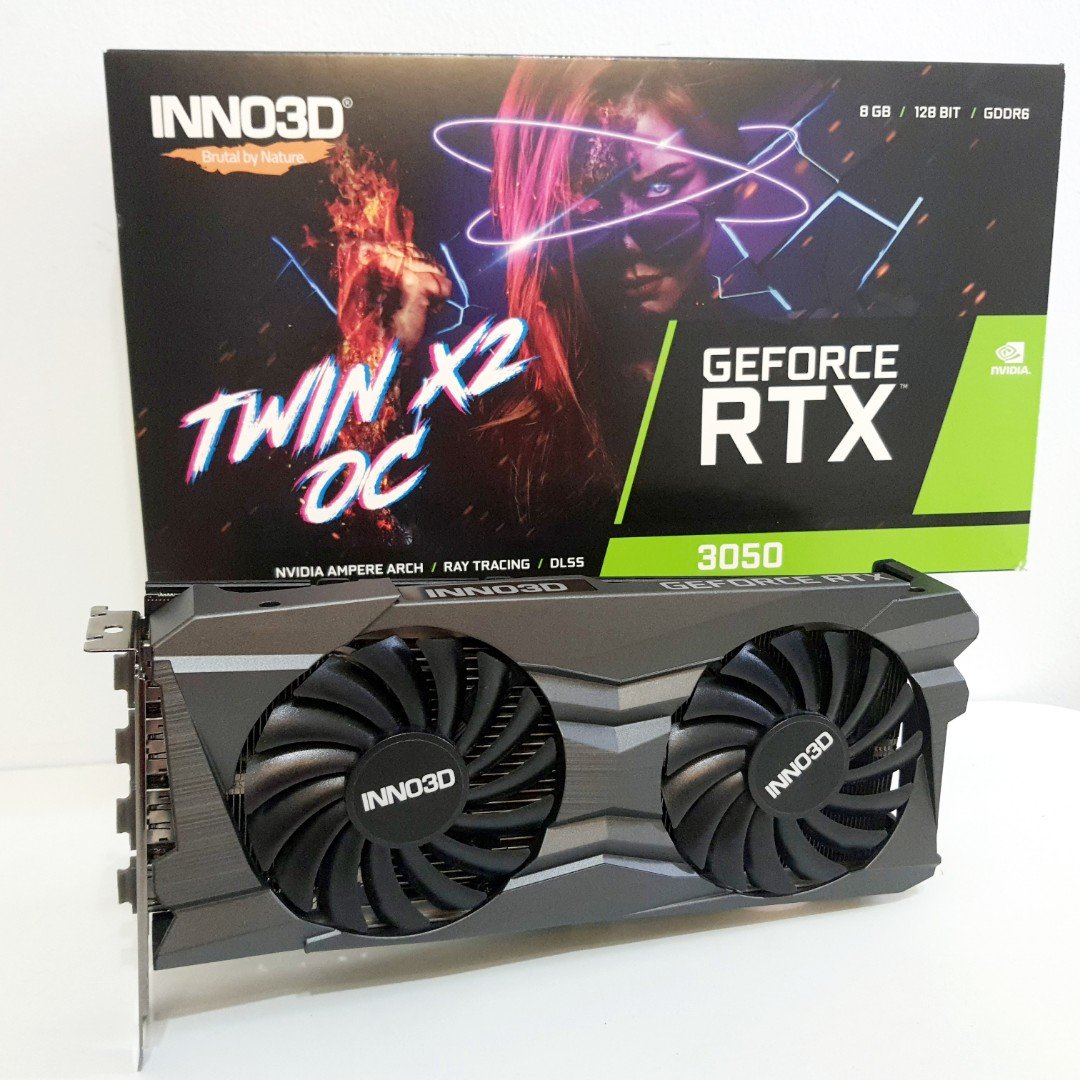Placa de Vídeo INNO3D GeForce RTX 3050 TWIN X2 - Crystal Informática Placa de Vídeo INNO3D GeForce RTX 3050 TWIN X2 - Crystal Informática