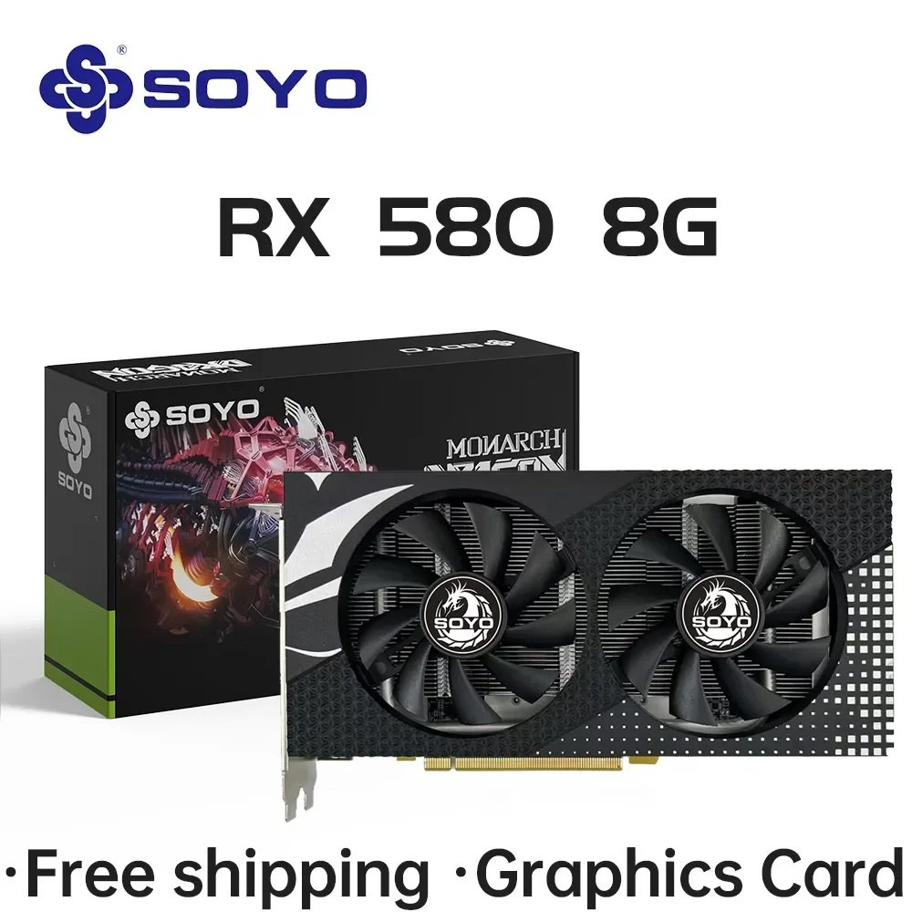 Placa de video Soyo Radeon RX580 8GB, NOVA, Na Caixa | Infotec