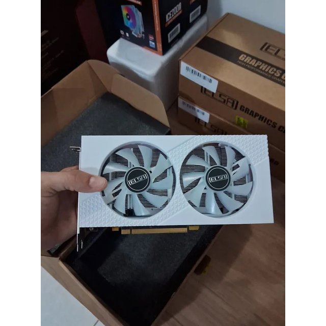 Placa de video ELSA Radeon RX 580, 8GB, GDDR5, 256bit, Branca, Nova, Na ...