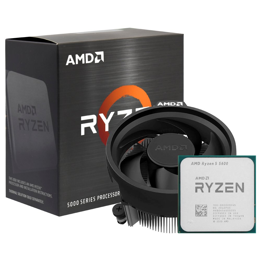 Processador AMD Ryzen 5 5600, 3.5GHz (4.4GHz Max Turbo), Cache