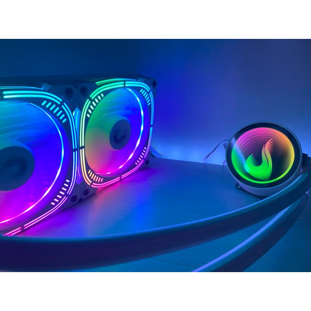 Water Cooler Gamer Rise Mode Aura Frost Pro, 240mm ARGB, Intel e AMD