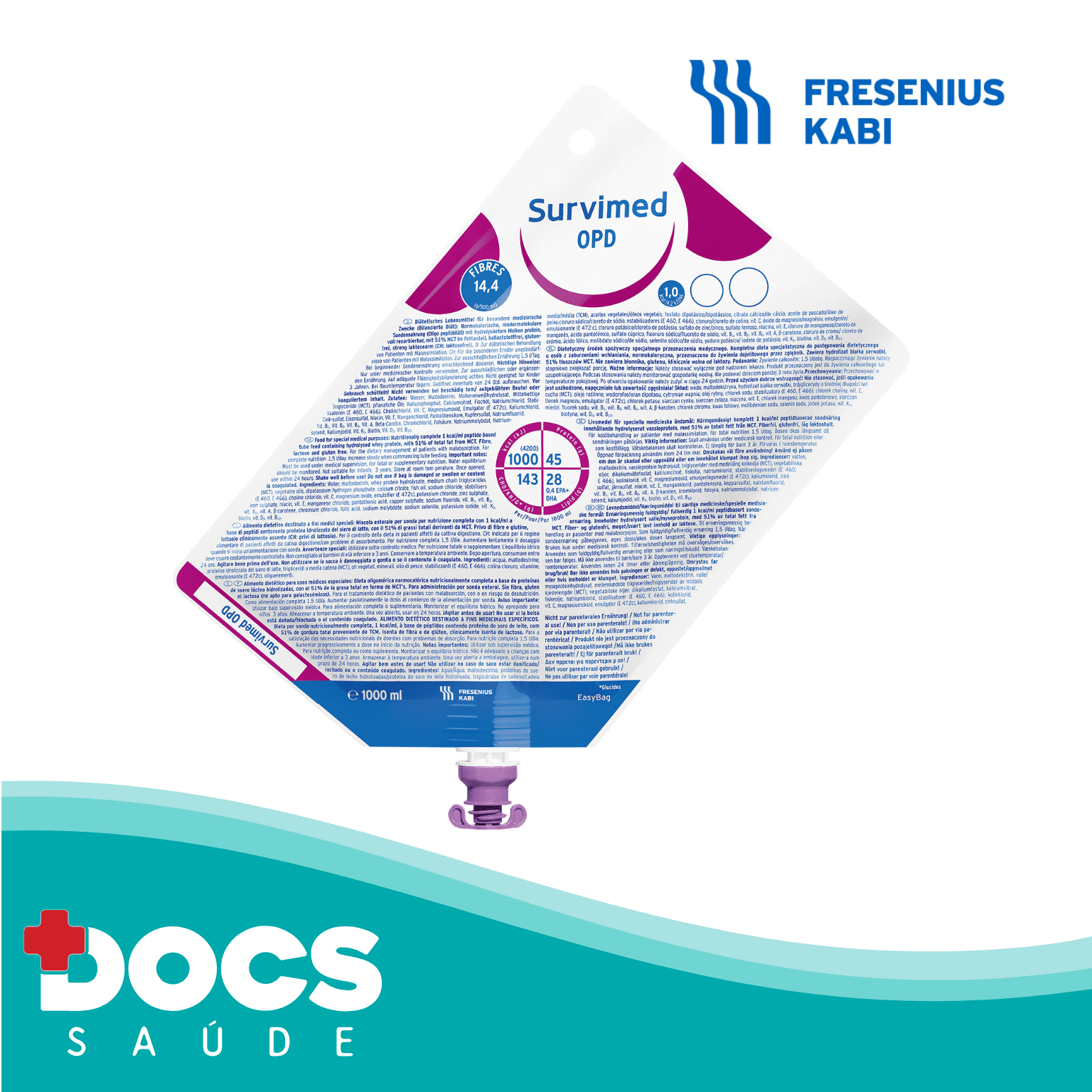 Survimed OPD 1000ml Fresenius Kabi | Docs Saúde e Nutrição Campinas