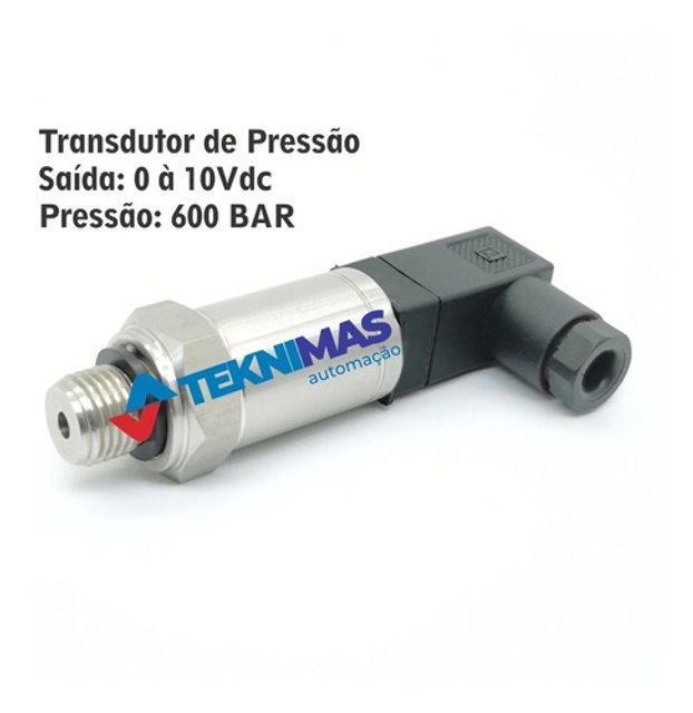 Sensor Transdutor De Pressão 600 Bar Saída 0~10v Transmissor | TekniMas