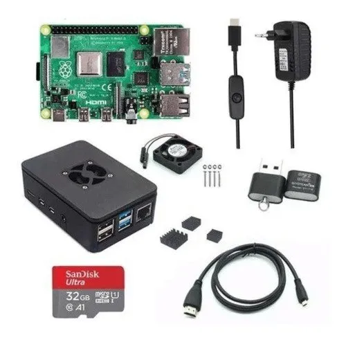 Kit Raspberry Pi4 8gb De Ram C/ Case+cartão 32gb+hdmi+fonte | TekniMas