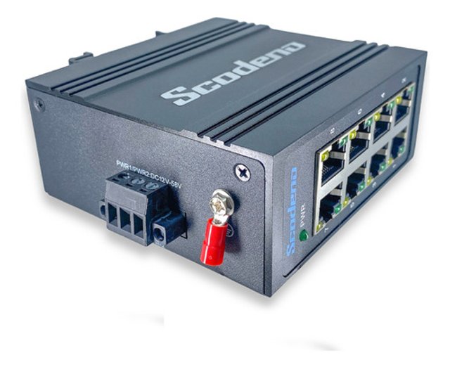 Switch Rede Industrial 8 Portas Trilho Din Xptn-9000-45-8txm