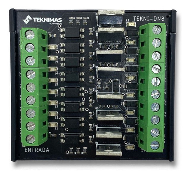 Drive a Transistor Com 8 Saídas Digital Npn 8 Canais 24vdc Dn8 | TekniMas